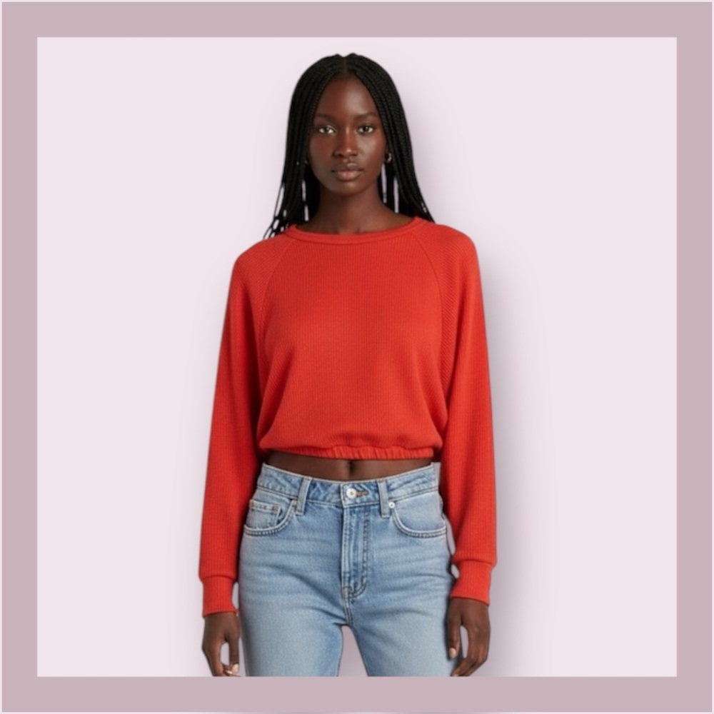 Lush Brand Batwing Crop Top Size Small